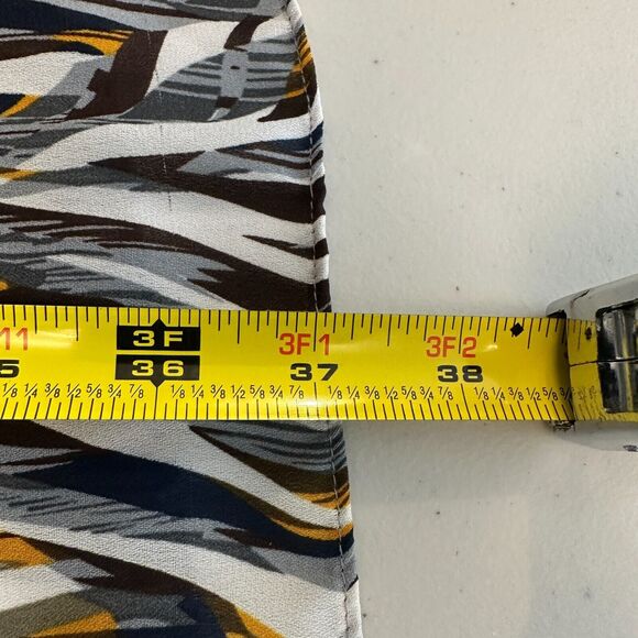 RB Collection New York Dress Sz 14 Multicolored Sleeveless Lined Ruffled Front - Picture 8 of 10